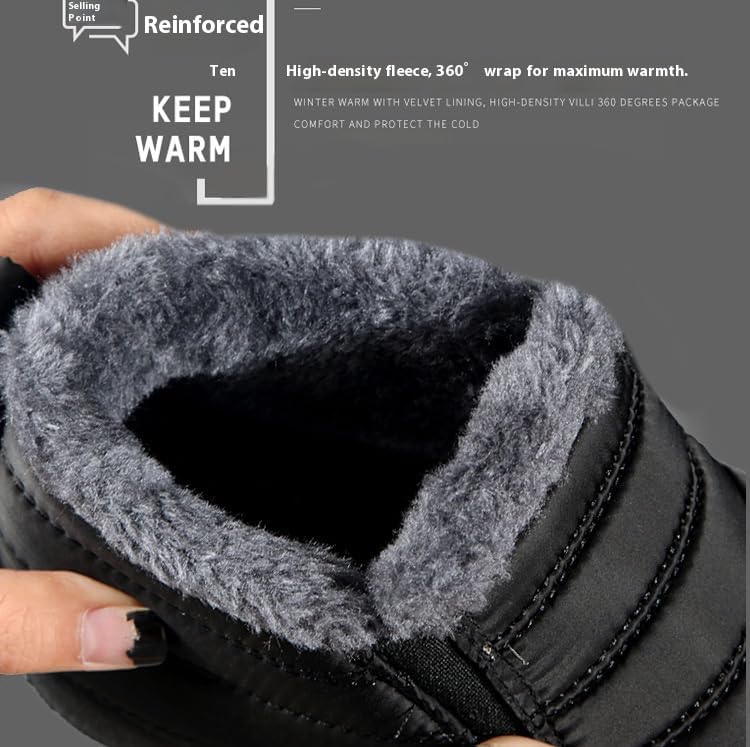 Snow Boots for Women Winter Boot with Comfortable Warm Fur Lined Ankle Booties Outdoor Slip on Waterproof Short Boots