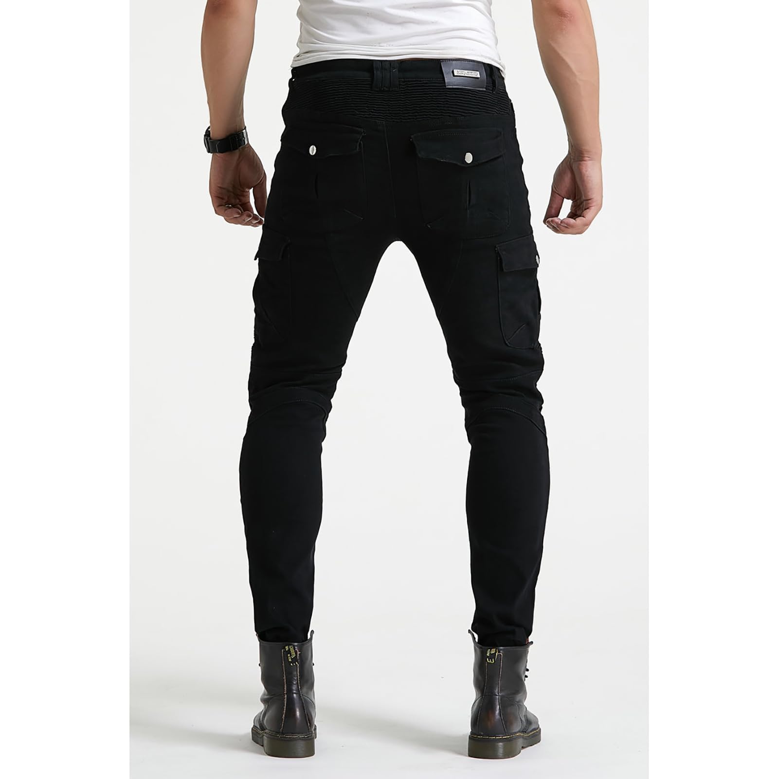 Pantaloni Moto Uomo, Jeans Moto con Protezion CE Livello 2, Realizzati in Traspirante Resistente all'Usura, 4 Stagioni per l'uso Quotidiano e La Guida in Città