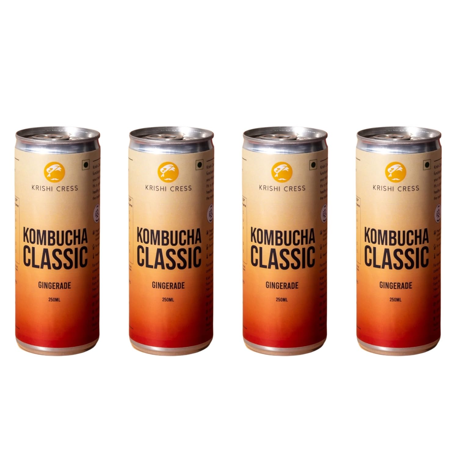 Krishi Cress Kombucha Classic Gingerade Flavor | Probiotic Kombucha Tea Drink | 250ml, Pack of 4 (B0D8W24GMM) Amazon Price History, Amazon Price Tracker