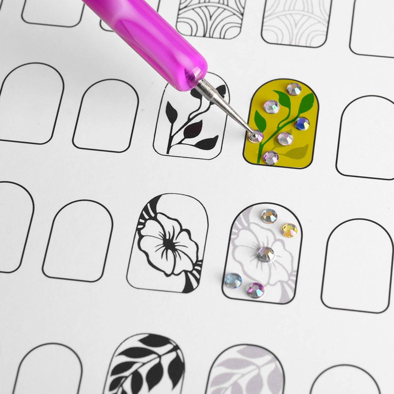 12x Drawing Nail Art Practice Learning Template Painting Guide Book Tools-image-16