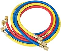 Vista 2 de Mangueras de carga de refrigerante con medidor de colector de diagnóstico para carga de refrigerante R410A R22 R404, juego de manguera de rosca