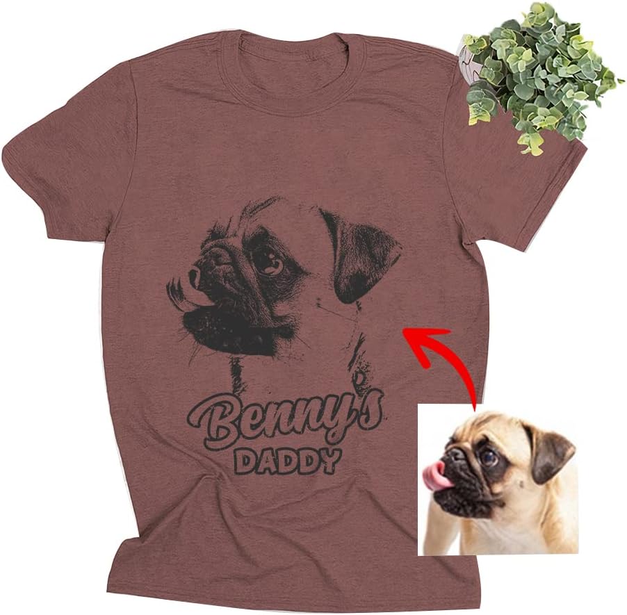 Pawarts Custom Dog Shirt- Personalized Dog Funny Fathers Day Dog Shirt