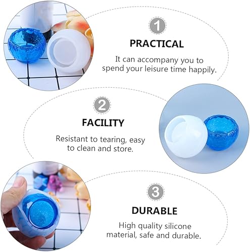 Miniatura 9 de Moldes de silicona para tazones de resina epoxi, moldes de silicona para resina, 2 unidades de almacenamiento de joyas, moldes para macetas, pintura