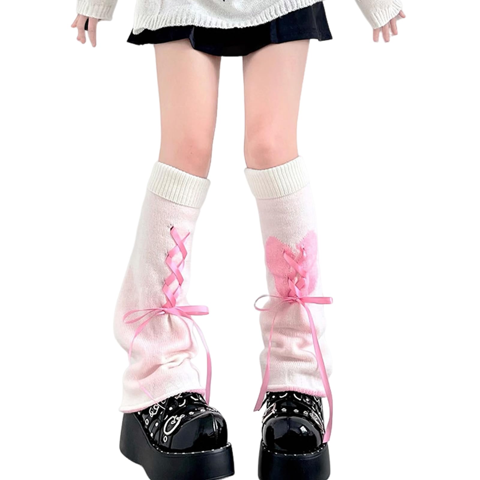 Sexybody Women Leg Warmers Y2K Kawaii Spider Print Goth Harajuku Lolita Stylish Cute Japanese Halloween Socks for Girls