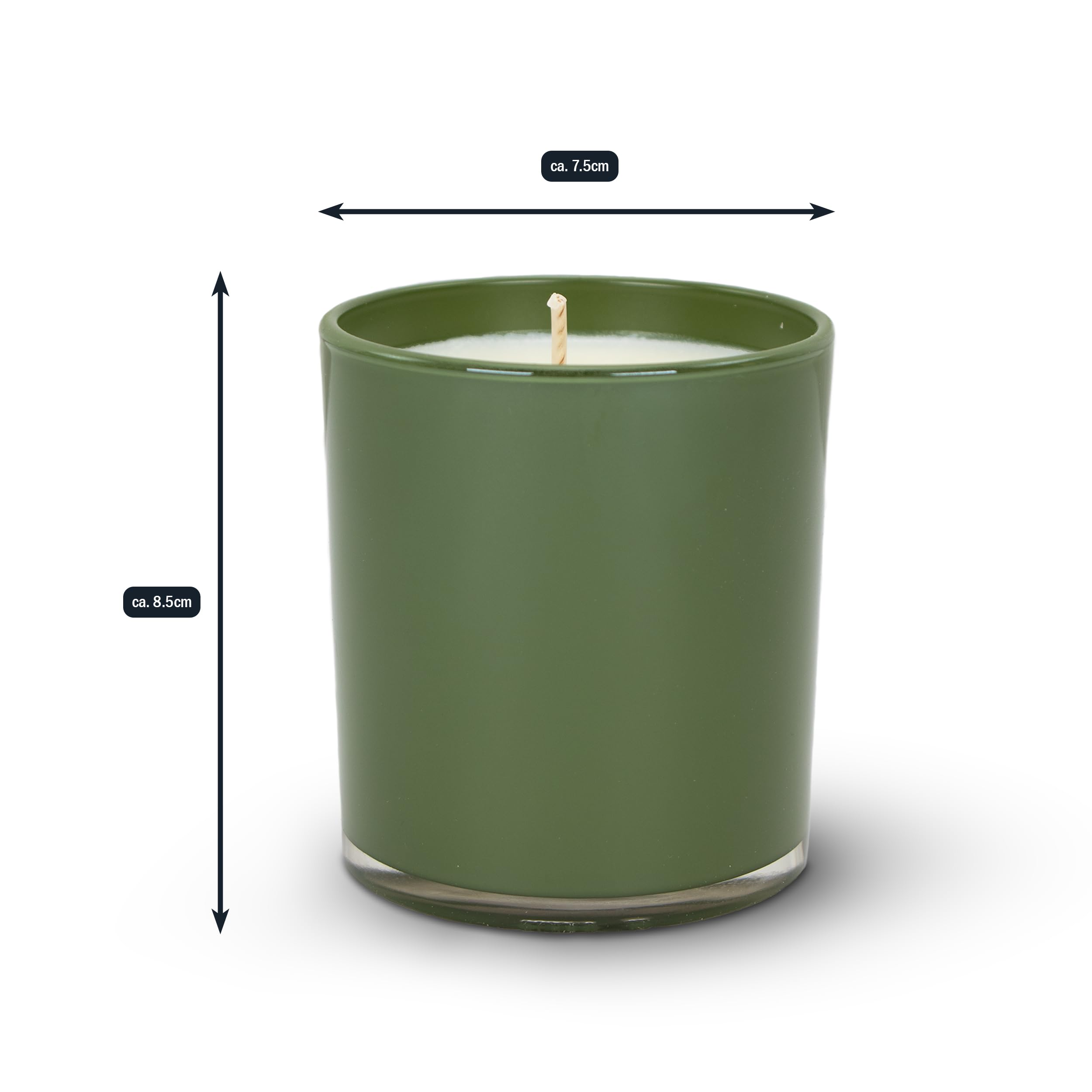 ZirbenDuftkerze Luxury Green Edition - handgemachte Kerze - bis zu 40 Stunden Brenndauer