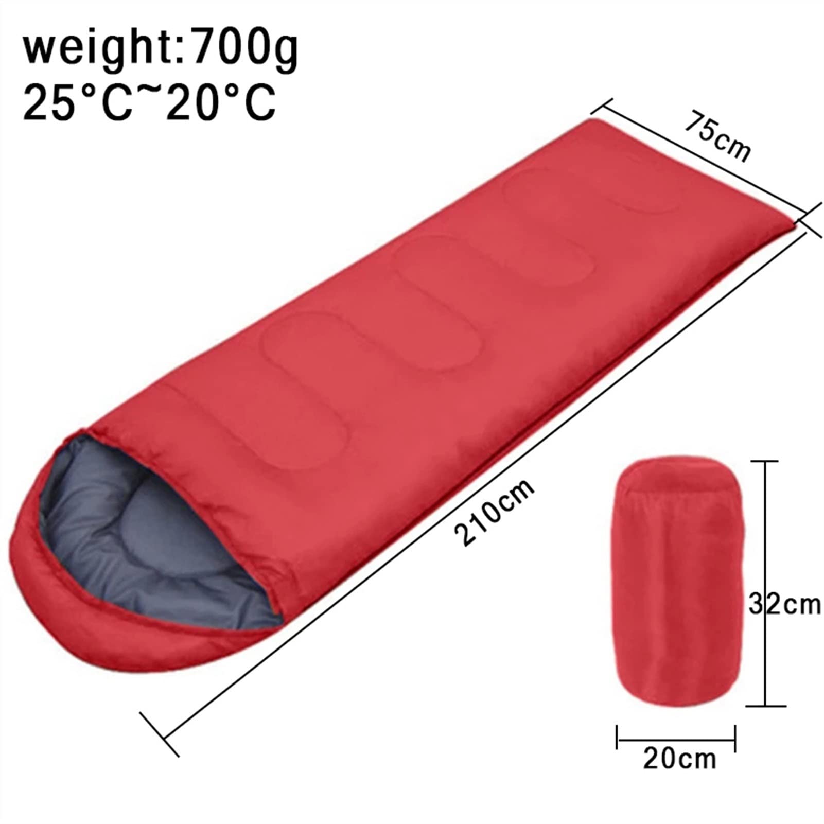 Outdoor Camping Śpiwór Wodoodporny Camping Piesze wycieczki Koperta Śpiwór dla dorosłych dzieci z plecakiem (Kolor: zieleń wojskowa)
