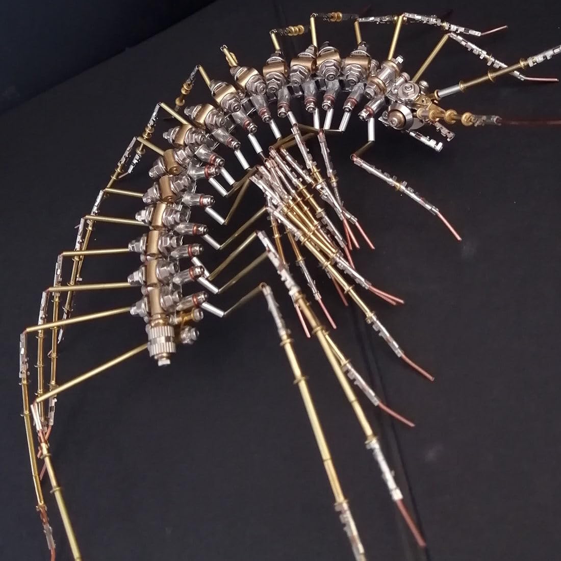 3D Metal Puzzle DIY Model Kit, 700+PCS Mechanical Steampunk Scutiger Animal Model Toys, Jigsaw Puzzle Crafts DIY Assembly Kits for Teens & Adult