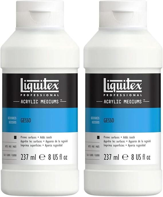 Liquitex Professional Gesso Surface Prep Medium ، 237 مل (8 أوقية) ، أبيض (حزمة من 2)