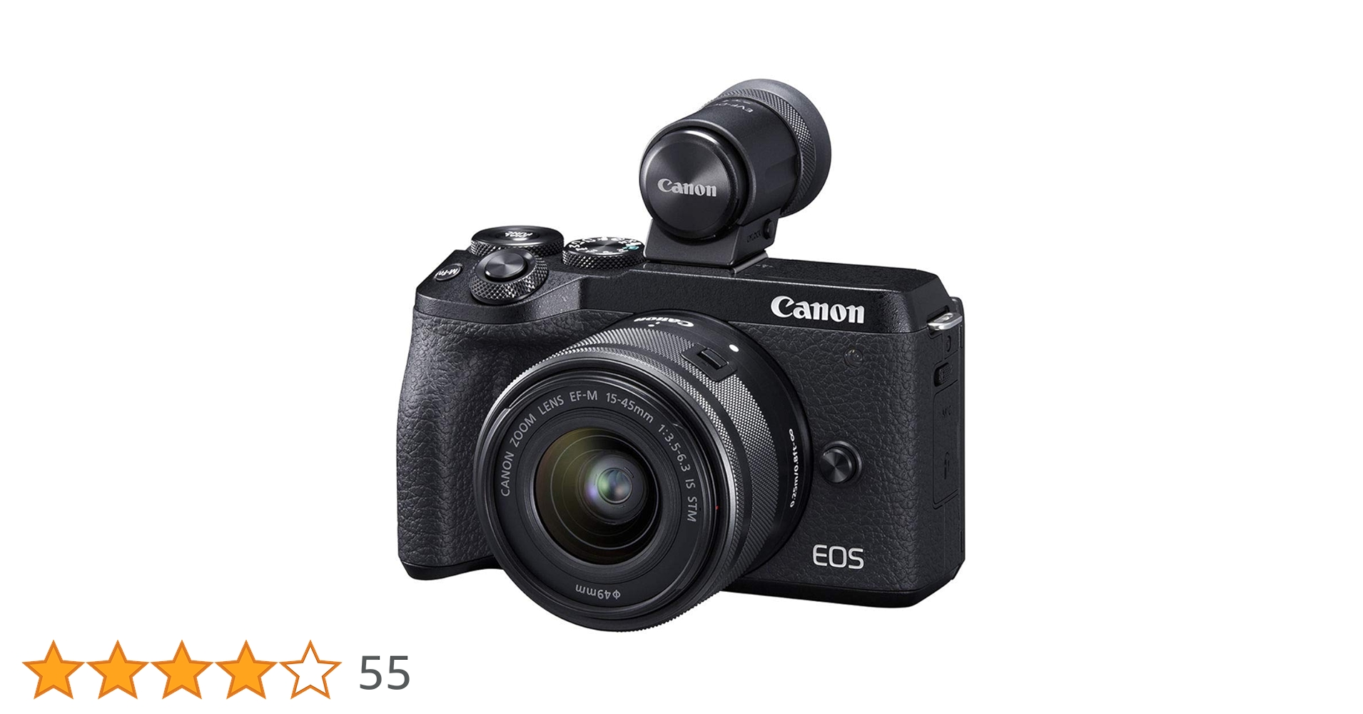 Canon EOS M6 Mark II + EF-M 15-45mm IS STM + EVF-DC2 Black: Amazon