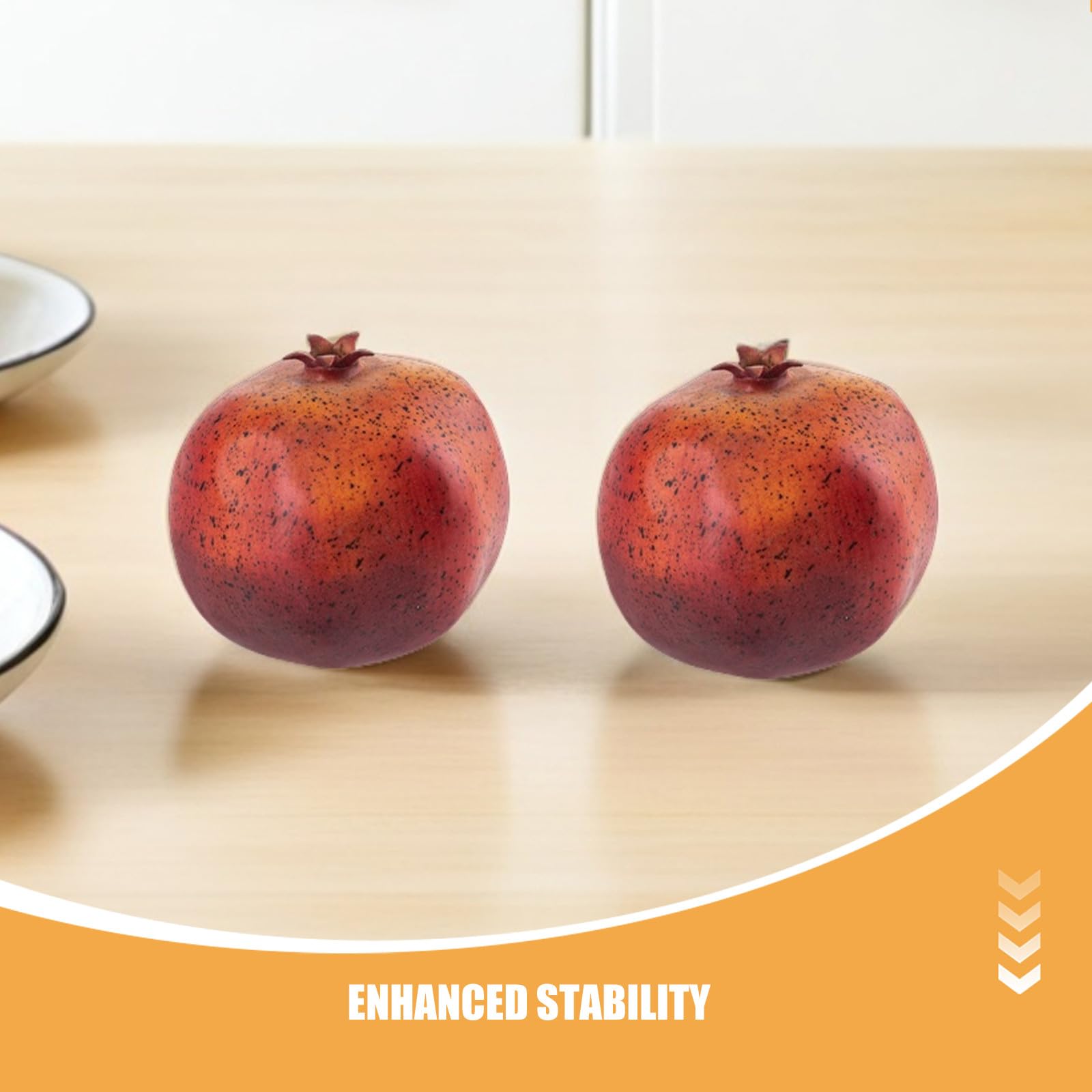 Ipetboom Frutti Artificiali Decorativi 6 Pezzi Melograni Rossi in Schiuma Pesata Design Realistico per Fotografia Alimentare e Spazi Eventi Facile da Posizionare