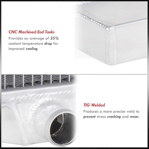 Miniatura 3 de AJP Distributors Tri Core 3-Row Full Aluminio Radiador Motor Motor Refrigeración Actualización Compatible/Reemplazo Para Datsun 280Z Fairlady Z S130