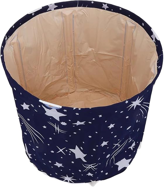 Portable Bathtub Eco-Friendly Freestanding Soaking Bath Bucket (in Colour Blue Stars)