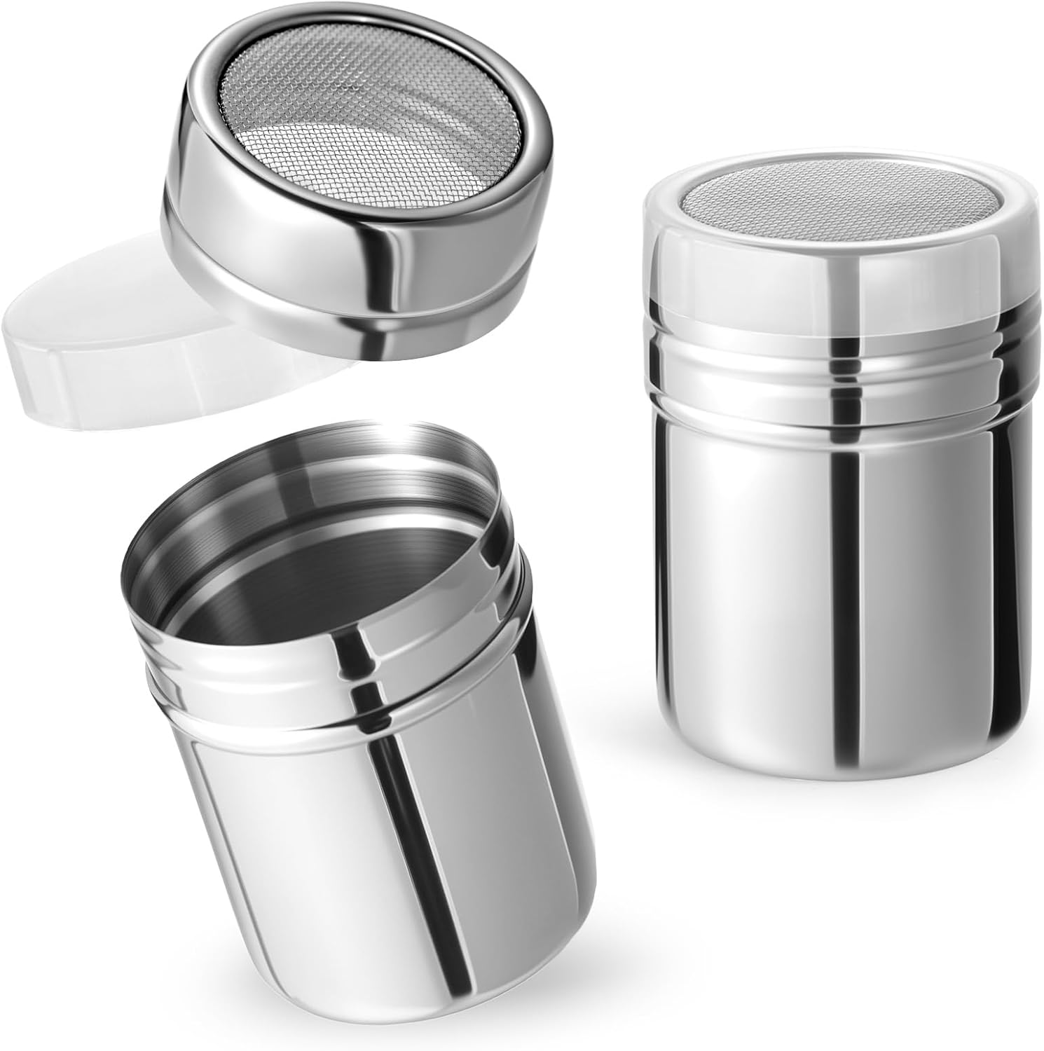 Powdered Sr Shaker Duster, Stainl Steel Cinnon Shaker for