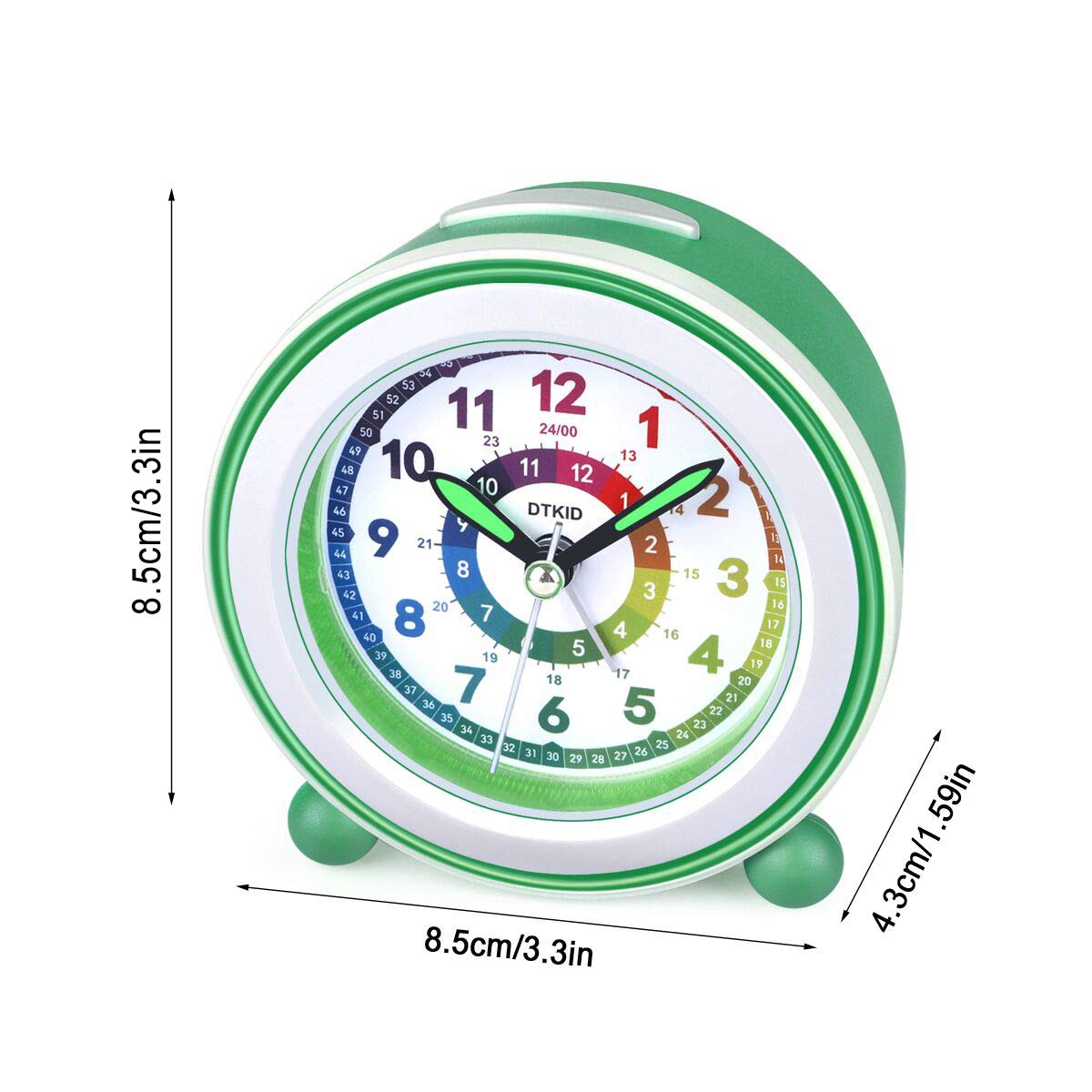 DTKID Réveil Enfant Analogique sans Tic-Tac, Réveil avec Fonction Snooze Veilleuse, pour Chambre de Garçon et Fille, Alimenté par Piles (Violet lavande DTKID Réveil Enfant Analogique sans Tic-Tac, Réveil avec Fonction Snooze Veilleuse, pour Chambre de Garçon et Fille, Alimenté par Piles (Violet lavande