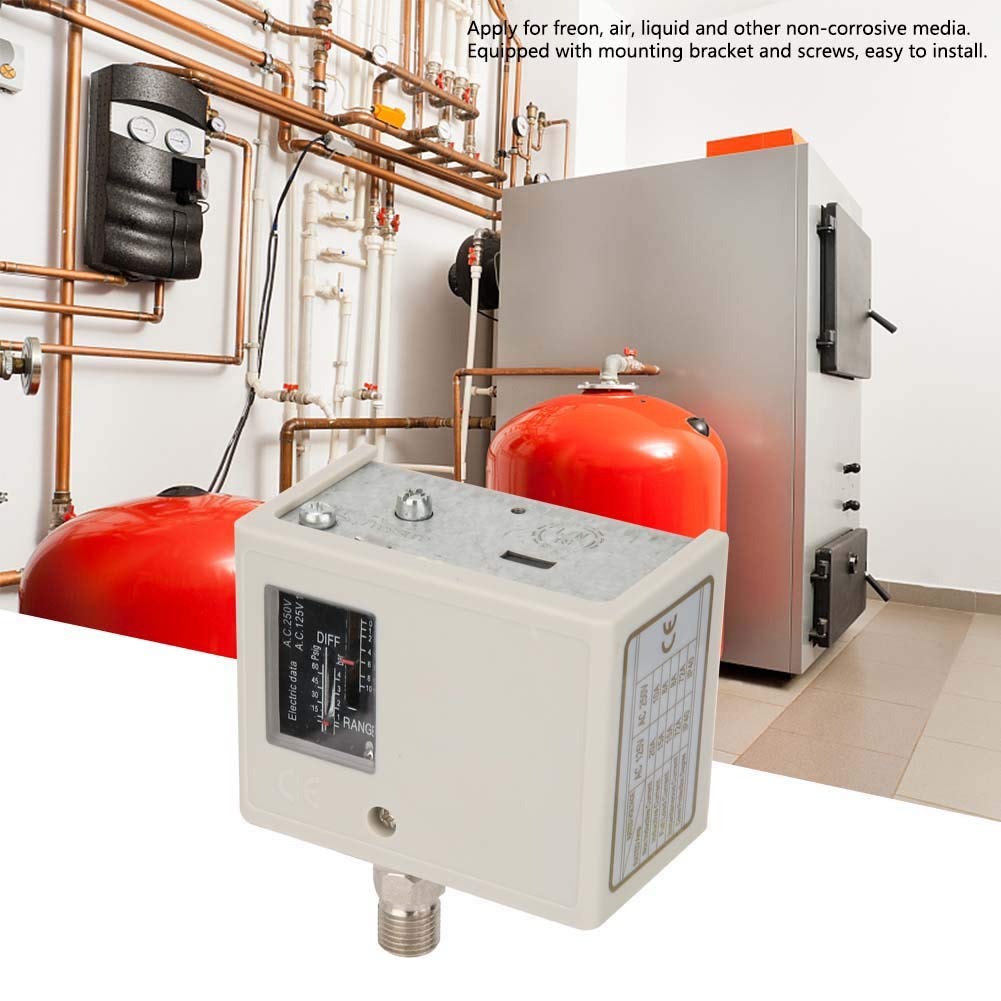 Pressostato Elettronico Controllo Pressione G1/4in Regolabile per Pompa Compressore Aria Automazione