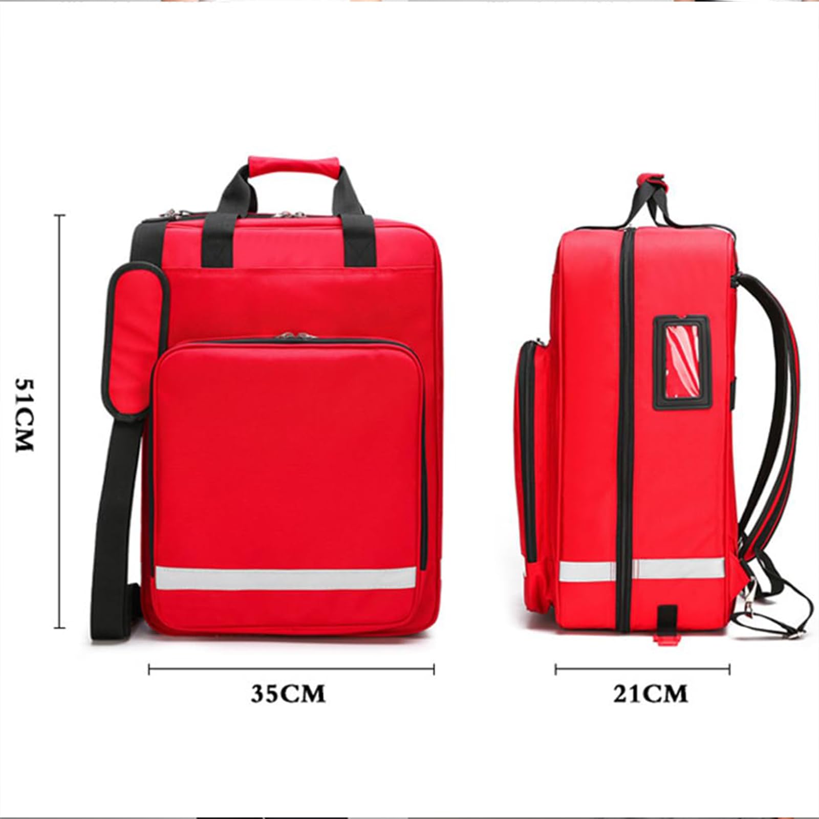 Kit de primeros auxilios con carrito desmontable, bolsa de trauma de gran capacidad para EMT, EMS, paramédicos, suministros médicos de emergencia para respuesta rápida y tratamiento, a