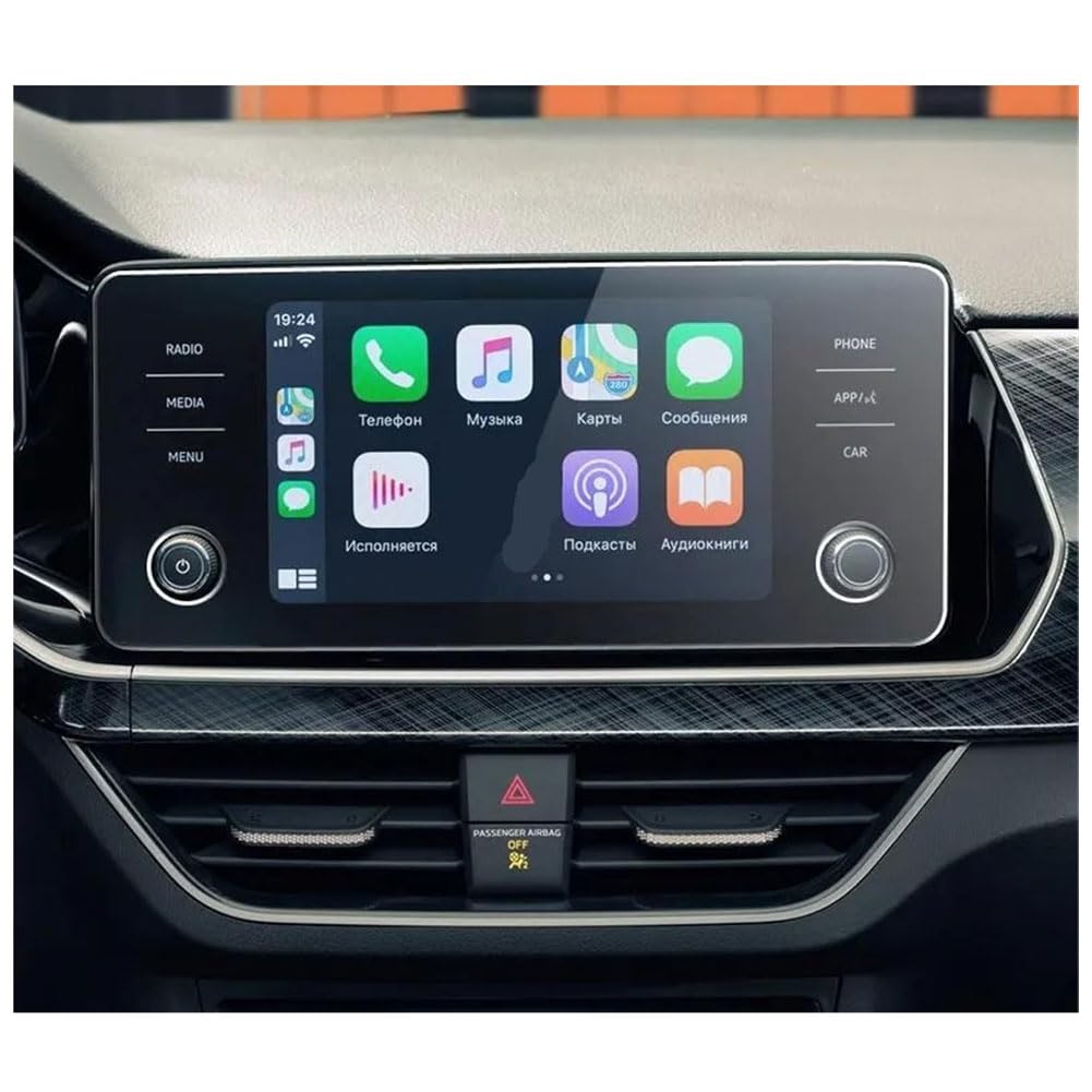 für VW Polo Liftback 2020 Auto Navigation Schutzfolie GPS Displayschutzfolie Gehärtetes Glas Infotainment Navi Folie Anti-Kratz Zubehör