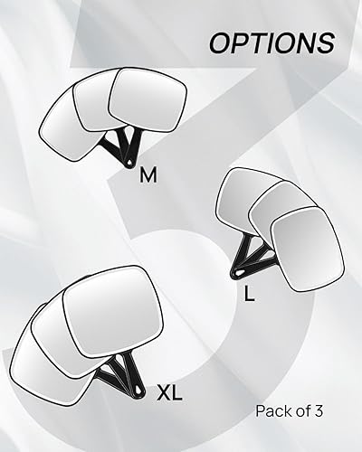 Miniatura 8 de OMIRO Espejo de mano, espejo de mano negro extra grande con asa, 12.4 pulgadas de largo x 9 pulgadas de ancho