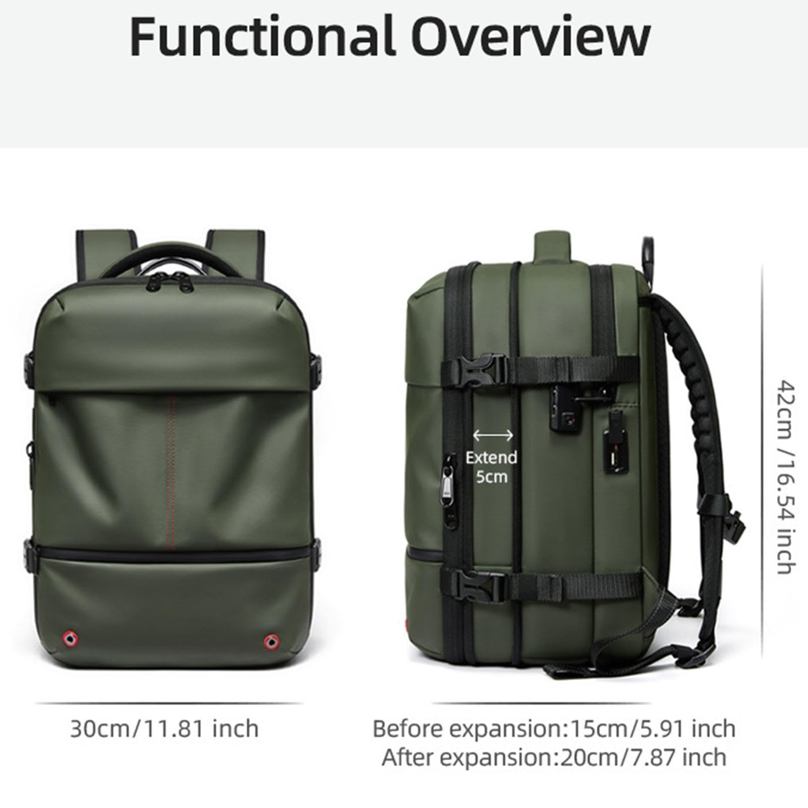 Mochila genérica con de vacío | Maleta impermeable extensible 48L