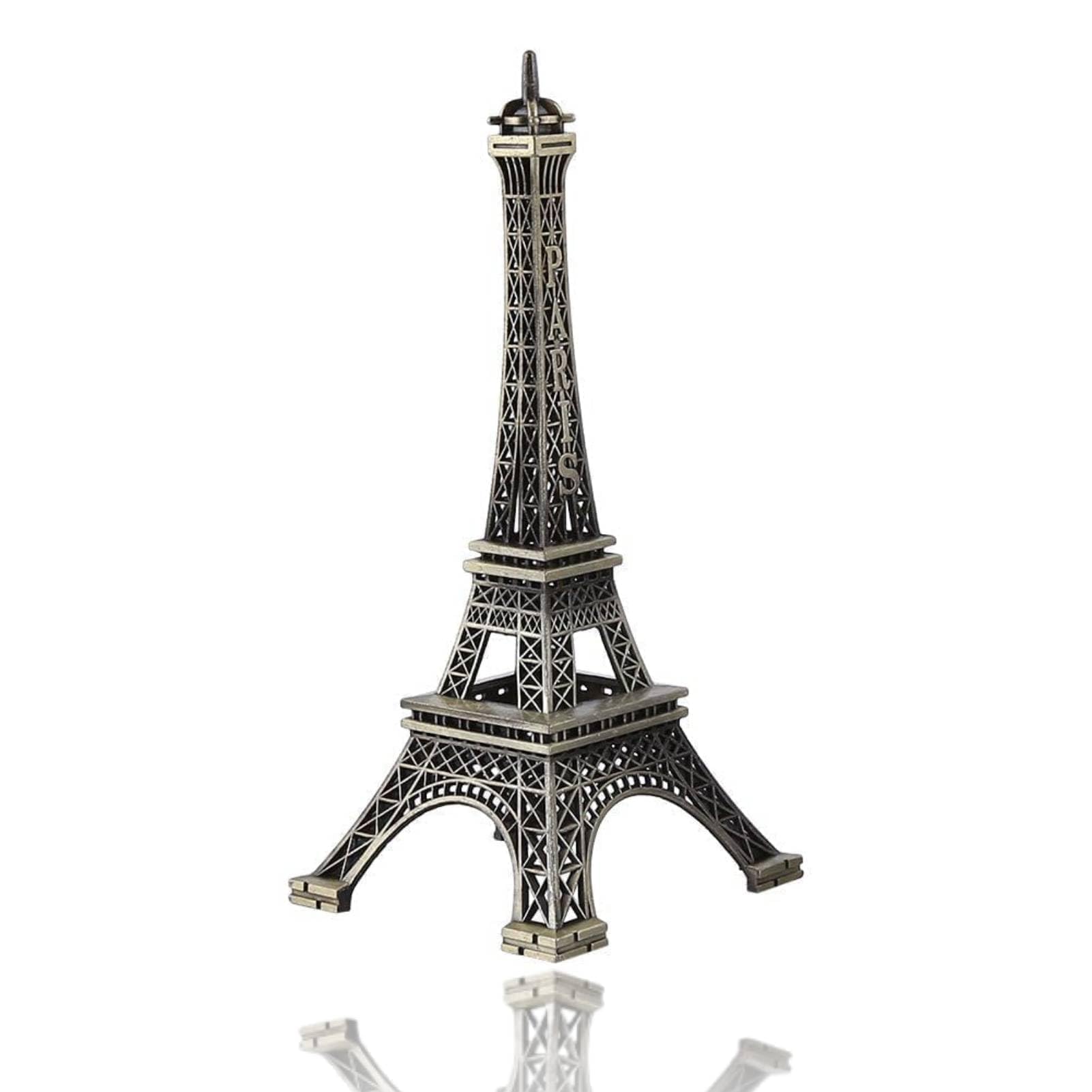 Cyrank Torre Eiffel - Statua in Metallo, Decorazione in Lega di Zinco, Statuetta da Collezione Replica Francese Per Tavolo (15CM)