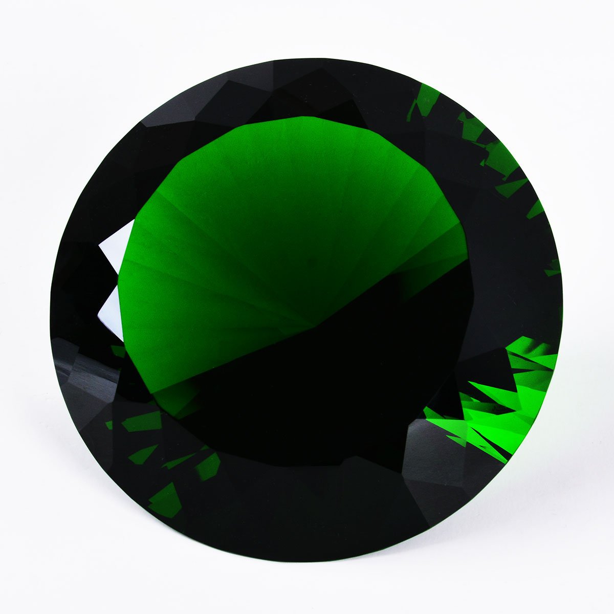 Kristalldiamant-Briefbeschwerer von Longwin, 150 mm breit, als Dekoration für zu Hause oder für Veranstaltungsorte, in einheitlicher Farbe., grün