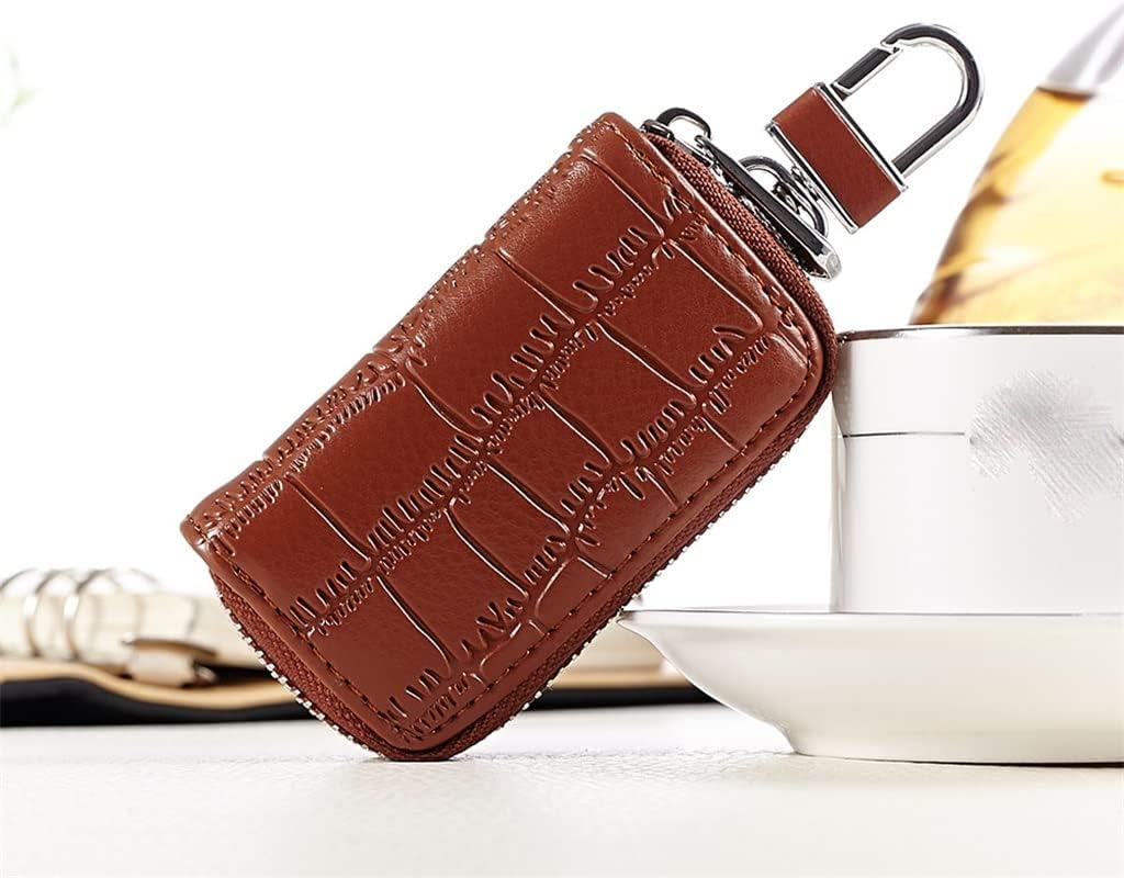 Car Key Case Men's Sunroof Button Leather Universal Key Case Female Key Case Korean Version (D 9.5 * 2.6 * 6.5CM)