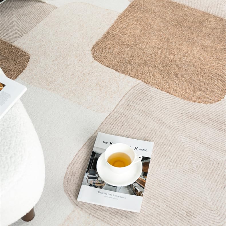 Tapis de salon jaune style antique et luxe léger - 6