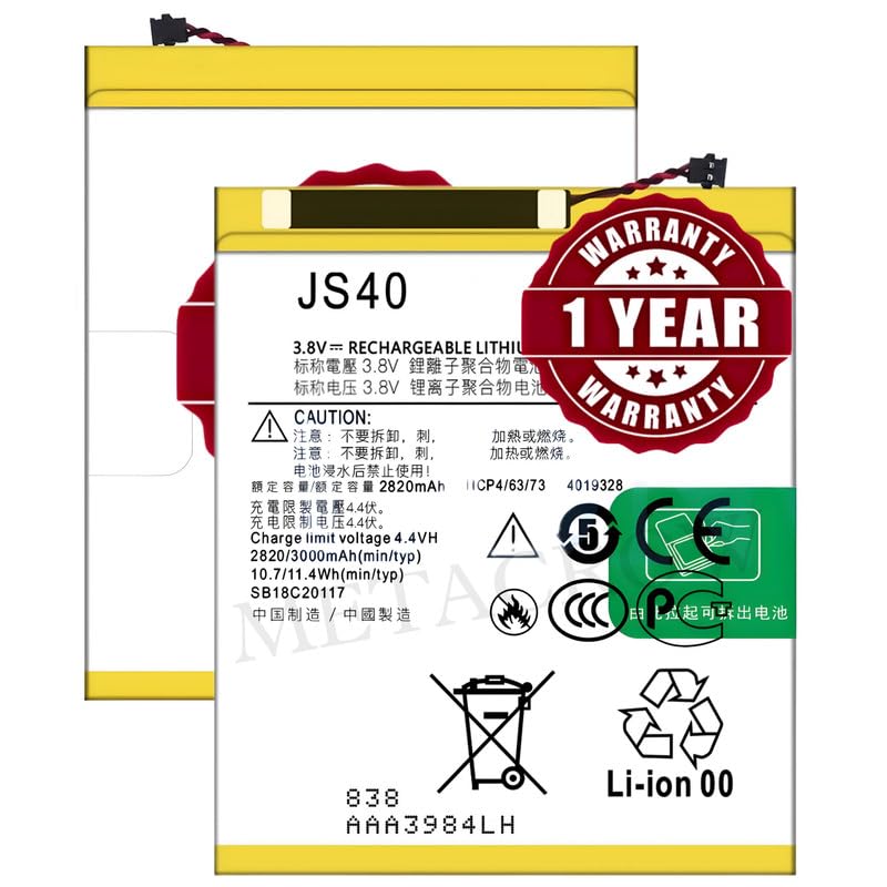 Image of Original JS40 Battery Compatible for Motorola Moto Z3 | Z3 Play (XT1929) - (3000mAh) - 1 Year Warranty JK1