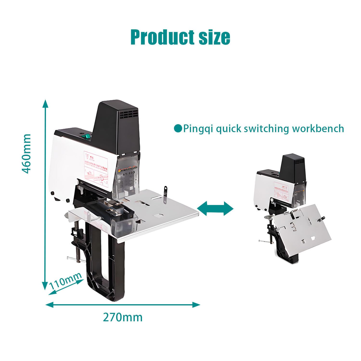 Rilegatrice Automatica a Sella, cucitrice elettrica Professionale, cucitrice elettrica a Sella, Spessore Regolabile, 1-9 Livelli di intensità Regolabili, per Ufficio