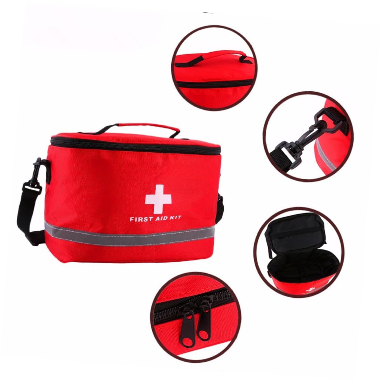Kit De Primeros Auxilios De 5 Piezas Bolsa De Primeros Auxilios Para Exteriores Lata De Primeros Auxilios Bolsa De Viaje De Primeros Auxilios Kit De Bandolera Color Aleatorio