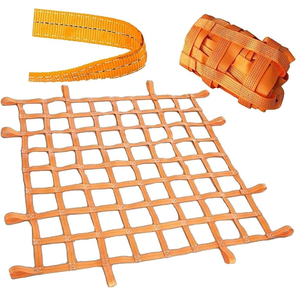 Robustes Schlingennetz & Ladungsabsperrnetz, 1 Tonne Hubkapazität, industrielles Nylon-Netz für vertikales Heben, Ladungssicherung, Transport