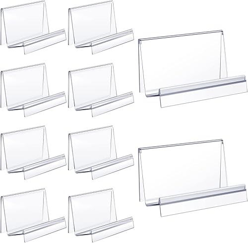 10 piezas de cartera de acrílico transparente soporte de joyería, soporte de gafas y tarjetero organizador de embragues para bolsa, tarjetas de