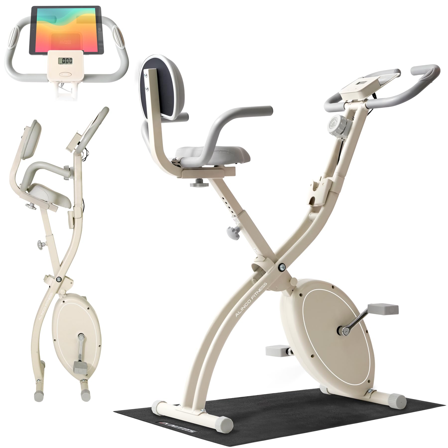 【美品】アルインコ(ALINCO) フィットネスバイク クロスバイク 静音 サドル調整 アルインコ(ALINCO) フィットネスバイク クロスバイク トレーニング