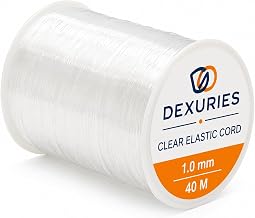 DEXURIES Clear Stretchy Elastic Cord for Jewellery Making | Strong Beading Thread for Bracelets, Necklaces, Anklets | Heavy Duty Elastic String for Jewelry Making, DIY Crafts