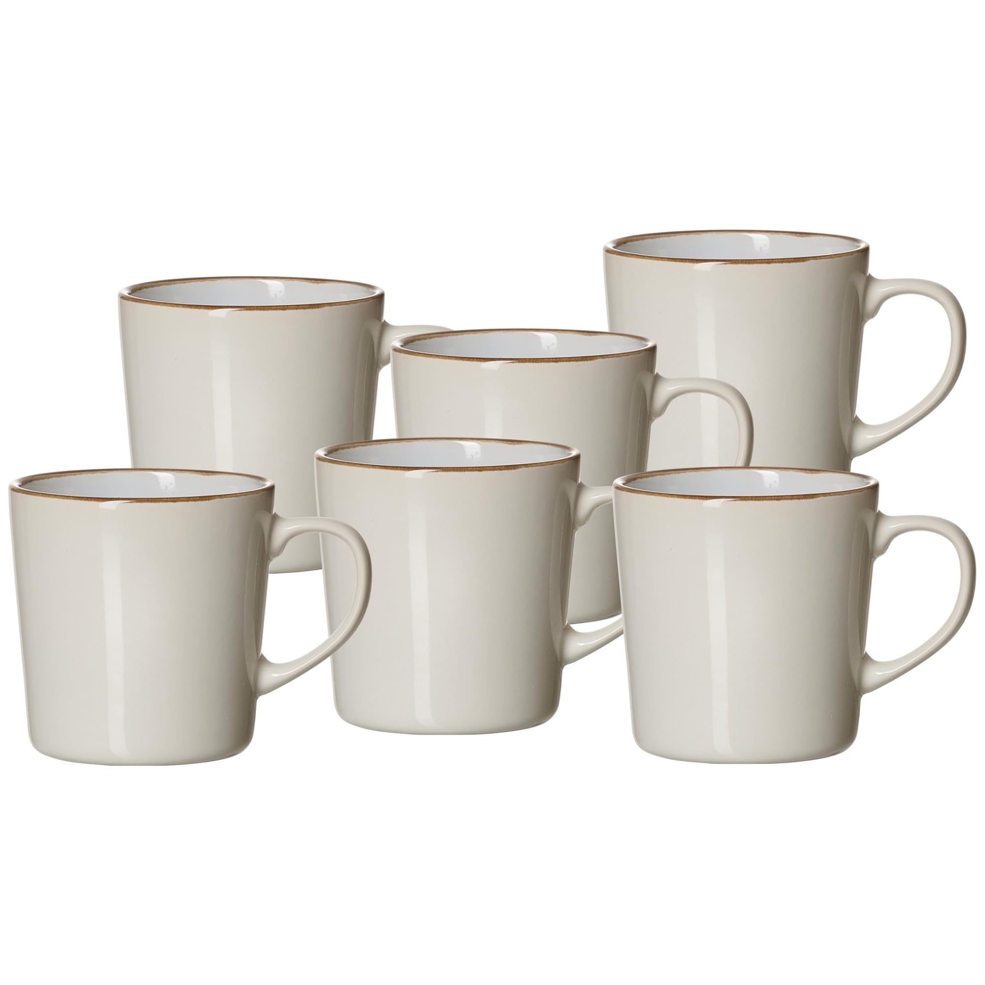 Ritzenhoff & Breker Visby Coffee Mugs Set of 6 400 ml Each White