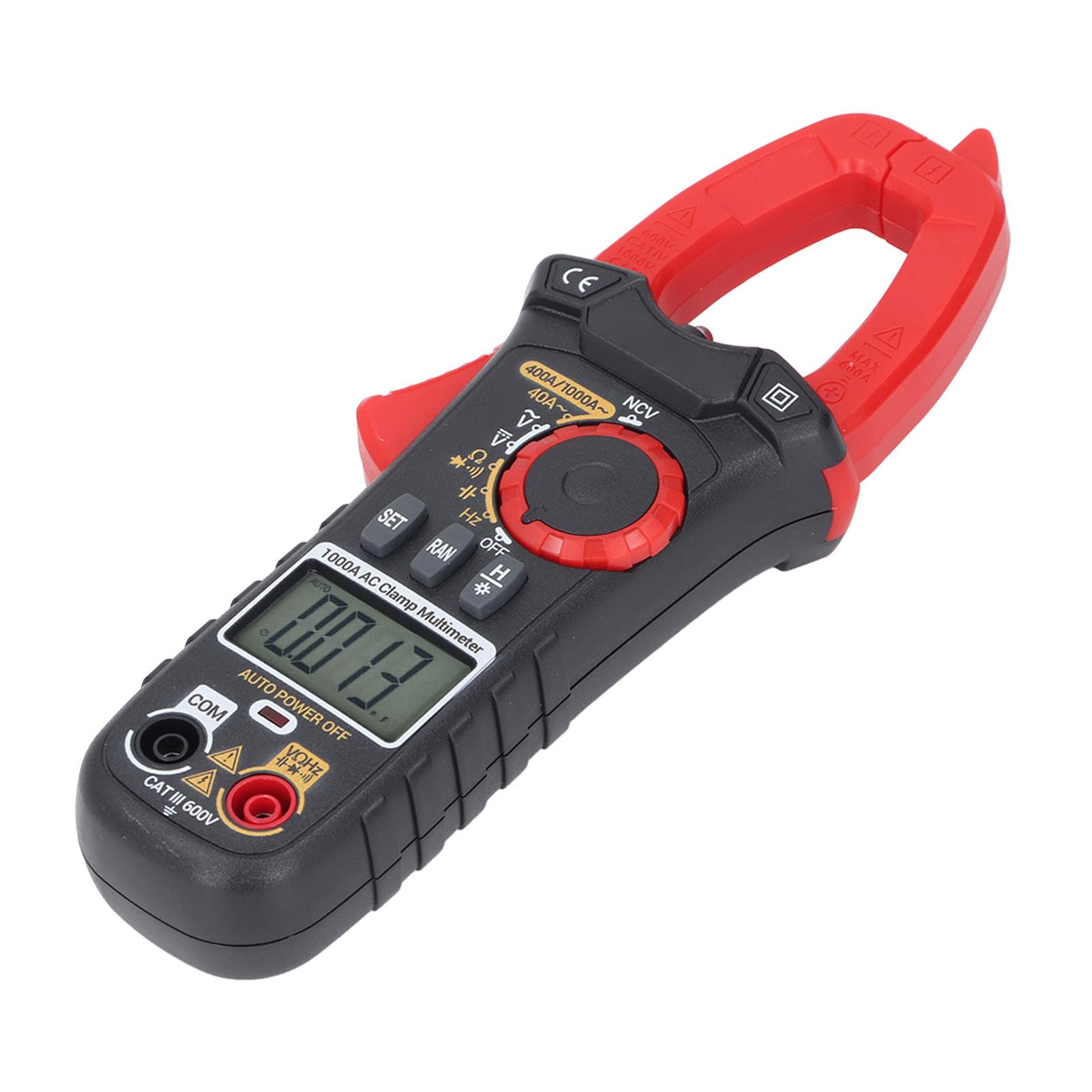 Digital Clamp Meter Multimeter AC Current Voltage Tester with Non Touch Measurement for Wires Flashlight Lighting and Alarm Beep