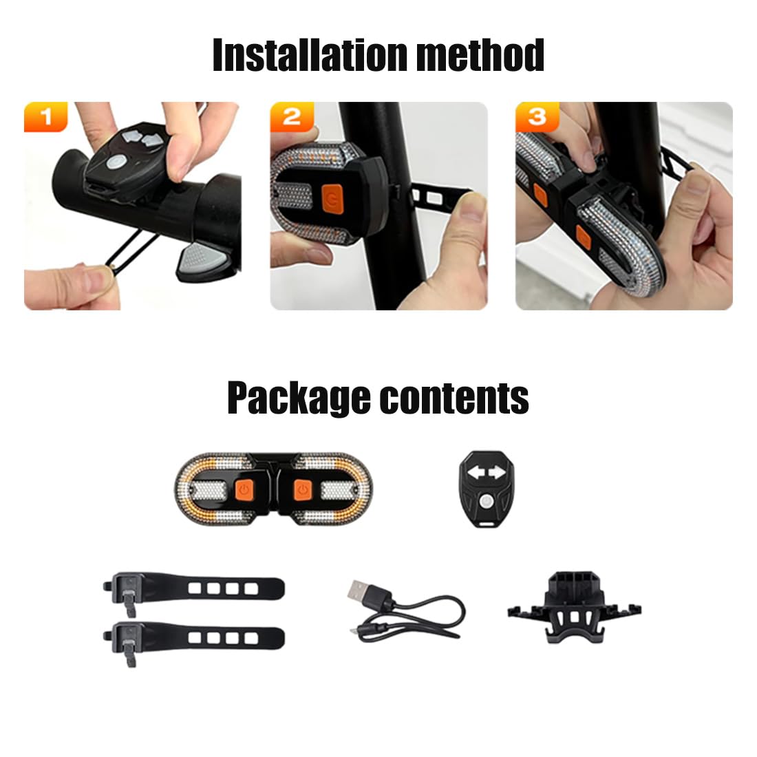 Feu Arrière À Commande À Distance sans Fil pour Vélo, Feu Arriere Velo, Clignotant Vélo, USB Rechargeable, Étanche Ipx4, 5 Modes — Haute Luminosité pour VTT, Vélos De Route Et Trottinettes