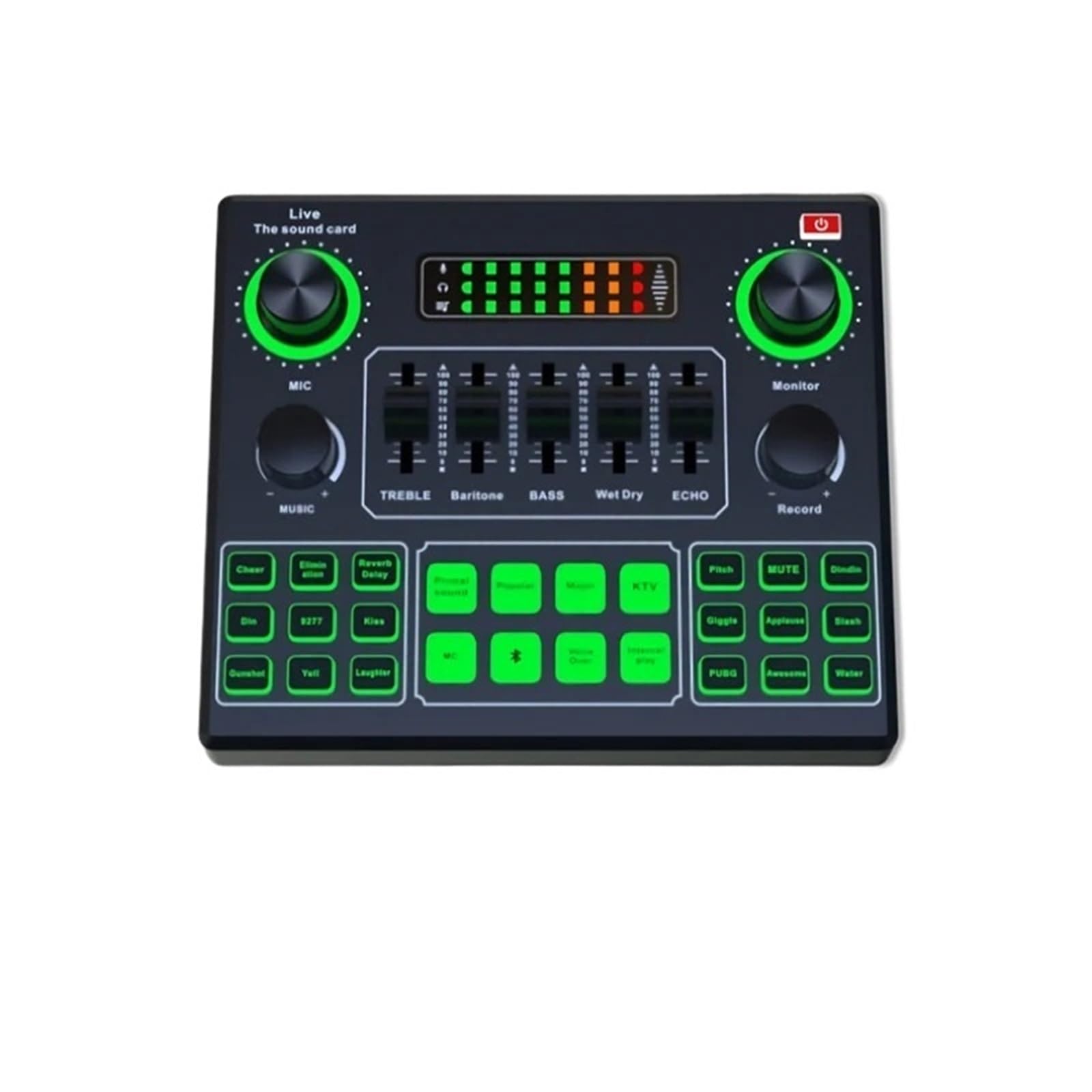 Scheda audio HD V9SJ Schede dal vivo Mixer esterno for la registrazione broadcast Home KTV Gioco Musica Canto Telefono PC per DJ professionisti
