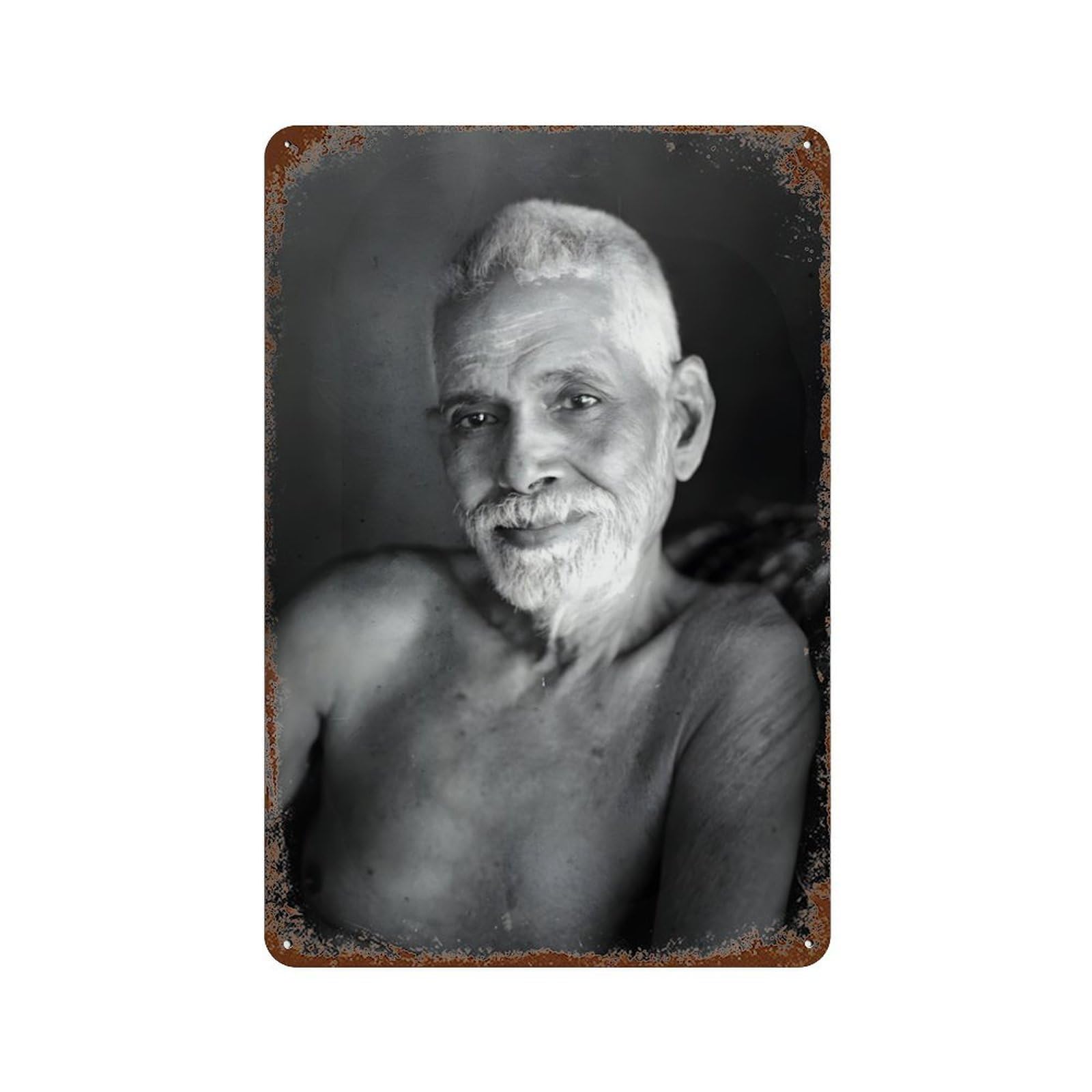xiaoxiaoshen Vintage Portrait Of Ramana Maharshi Wall Decor Art Metal Tin Poster Modern Home Decor Art Home Bar Shop Decorations Vintage Sign 30x20cm