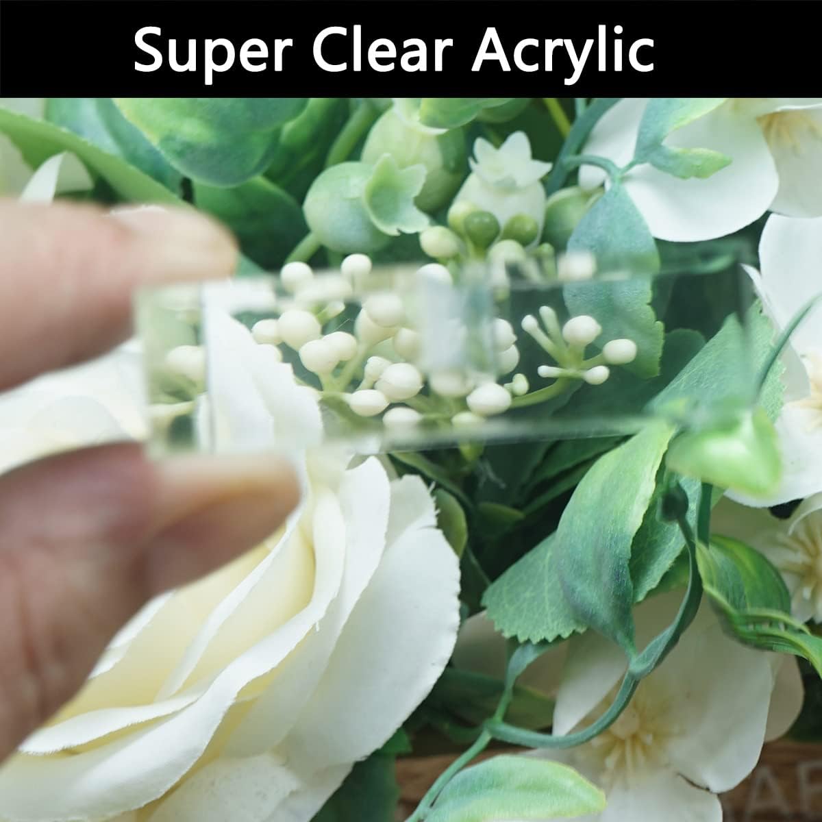 Clear Acrylic Sign Holders , Wedding Table Sign Stands, Number Display (10 Pack)