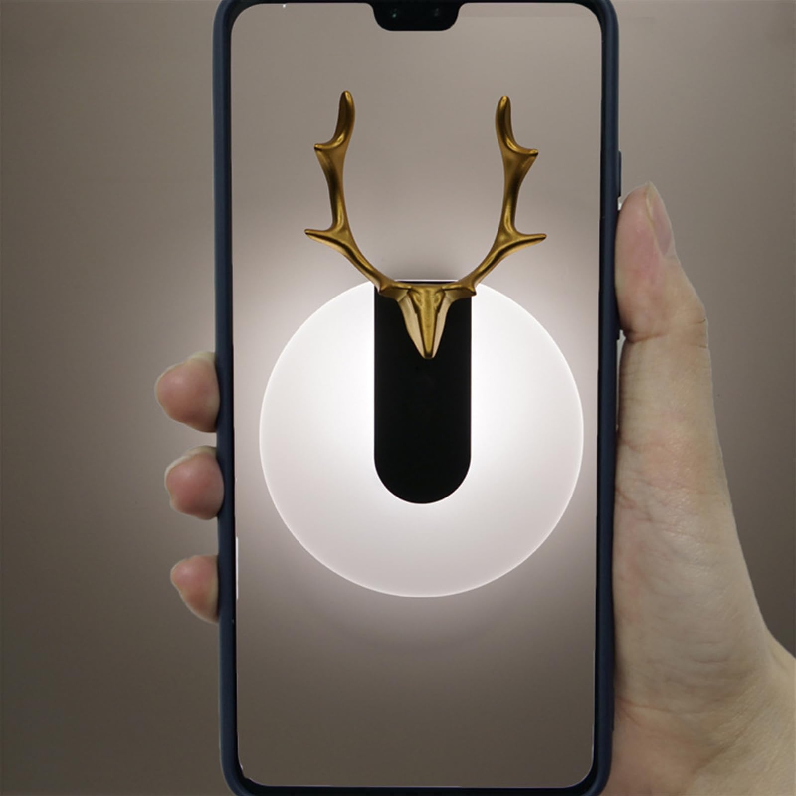 Applique con Interruttore Touch LED per Interni con Interruttore a Batteria Ricaricabile Tramite USB, Montaggio a Parete, Comodino (Luce Bianca, Quadrata)