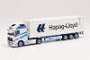 Herpa Volvo 314848 – Volvo FH Gl. XL Container Semi Trailer – Wiek / Hapag Lloyd (Hamburg) 1:87