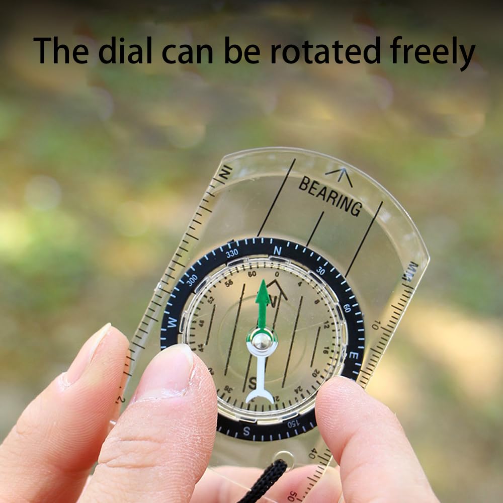 BOSOIRSOU 12pcs Orienteering Compass Set - Waterproof, Map Compass for Hiking, Backpacking, Camping, Kids, Travelling - Image 4