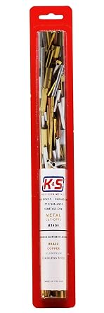 K&S Precision Metals Bundle OMetal 3408 Assorted Brass, Copper & Aluminum Cutoffs for DIY Crafts, Jewelry, Modeling, Home Decor, Made in USA