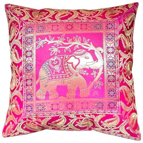 Original Kikan Indian Elephant Mandala Cushion Covers Cover