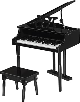 HOMCOM Mini Piano à Queue pour Enfant 30 Touches avec Tabouret et Pupitre