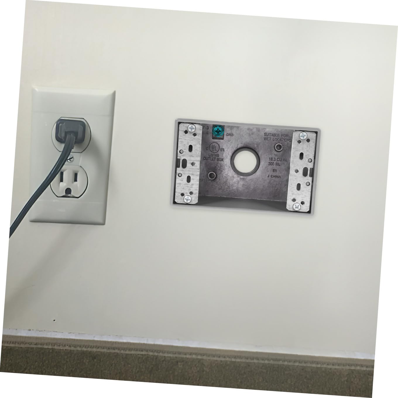 jojofuny 4pezzi Scatola Elettrica Per Esterni Outlet Box Senza Coperchio Installazione Facile Resistente Alle Intemperie Per Ambienti Commerciali e Residenziali