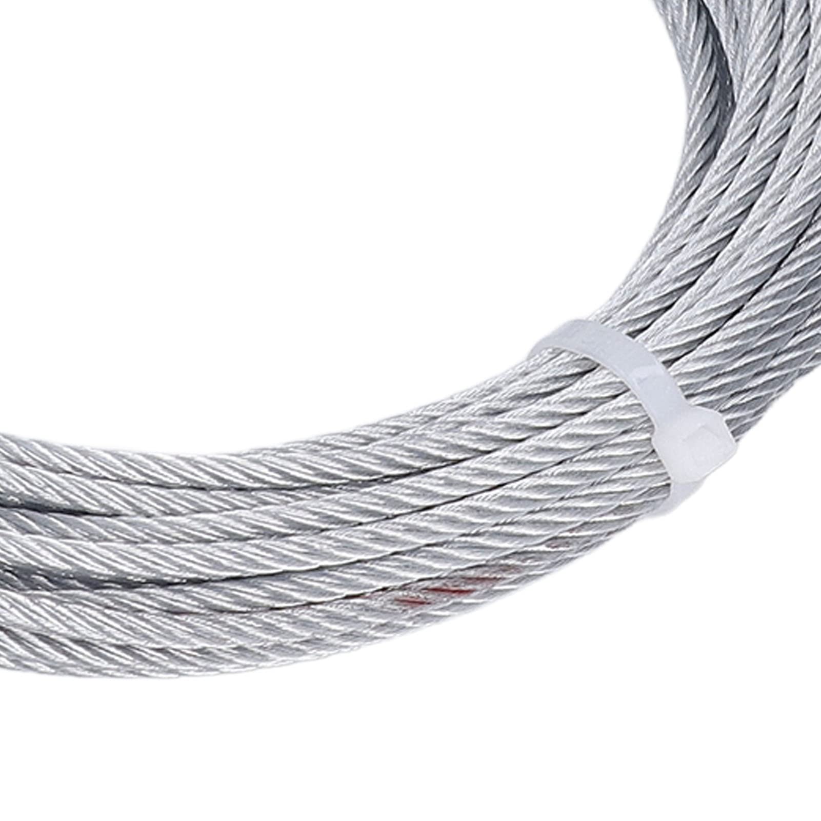 Aramox Cable Treuil Quad Cable Métallique de Treuil Aramox, Cable de 4 Mm X 12 M, Résistance de 2 000 Lb en Acier Inoxydable Galvanisé de Remplacement