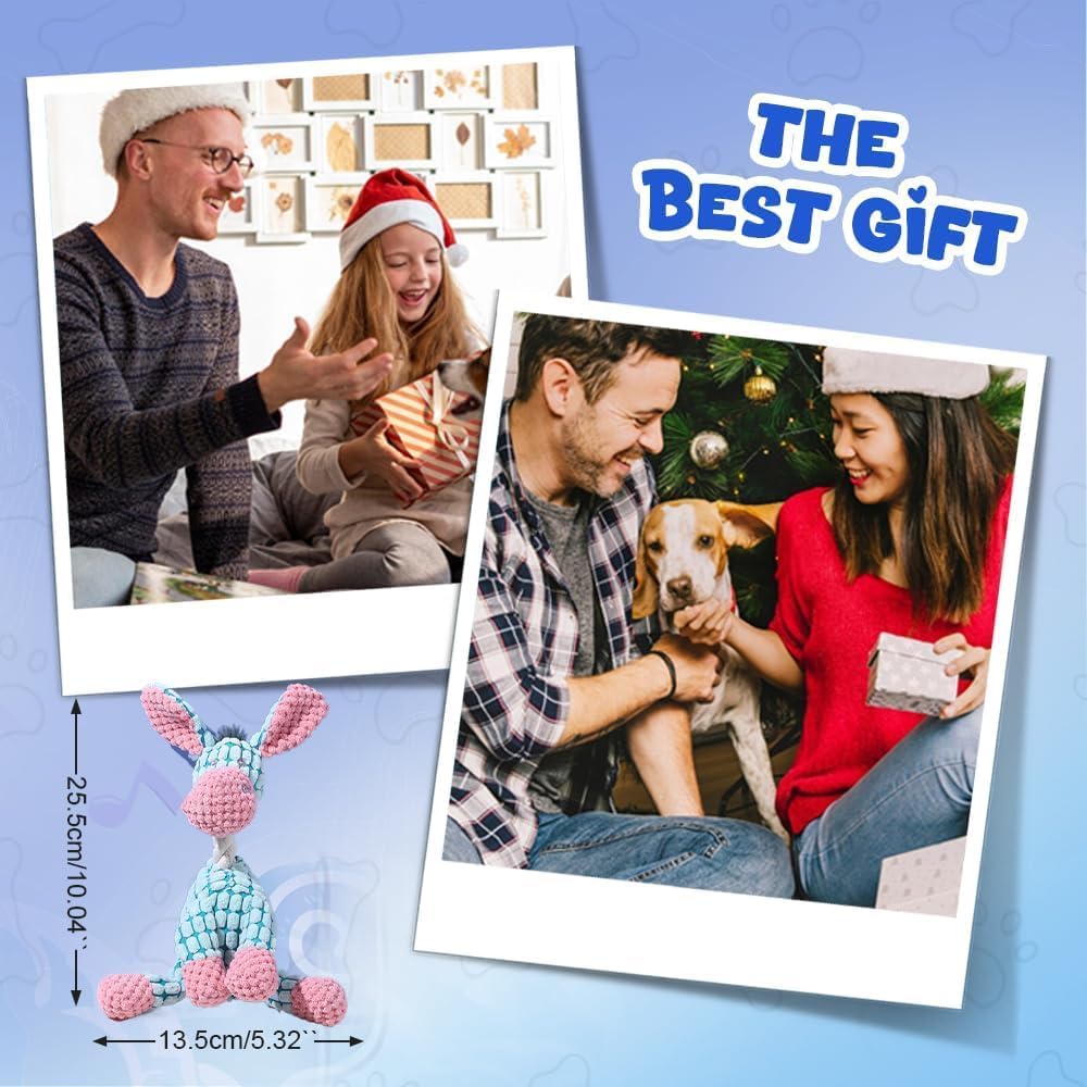 2026 Upgraded Indestructible Dog Toy, Durable Plush Dog Squeaky Toys for Aggressive Chewers, Dog Chew Toy for Indoor Pups Teething (Style G)