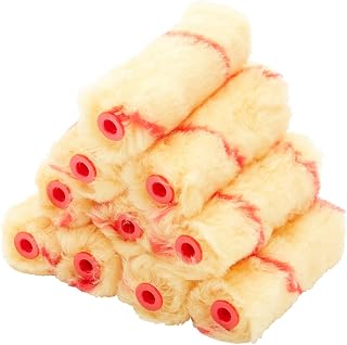 ProDec PRRE042 10 pack 4 inch Long Pile Woven Mini Paint Rollers for a Smooth Finish Painting with Trade & DIY Emulsion Paints on Interior Walls and Ceilings, 4"